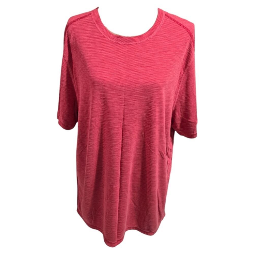 Tommy‎ Bahama CoolMax Casual Salmon Pink Active T-Shirt Size XL